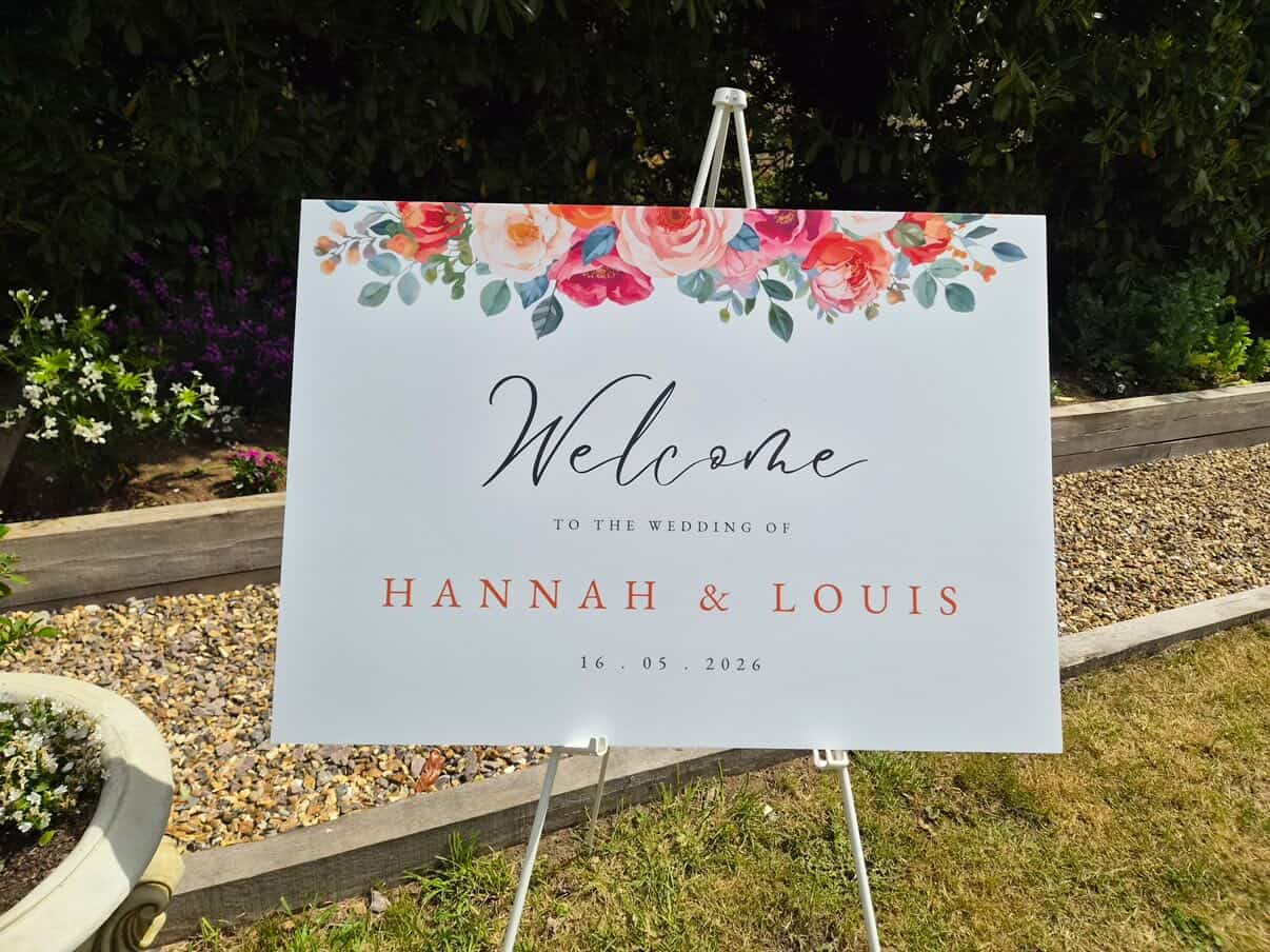 Bespoke Wedding Welcome Signage