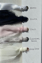 Elegant Simple Wedding Save the Dates Chiffon Ribbon details
