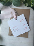 Elegant Simple Wedding Save the Dates Chiffon Ribbon details