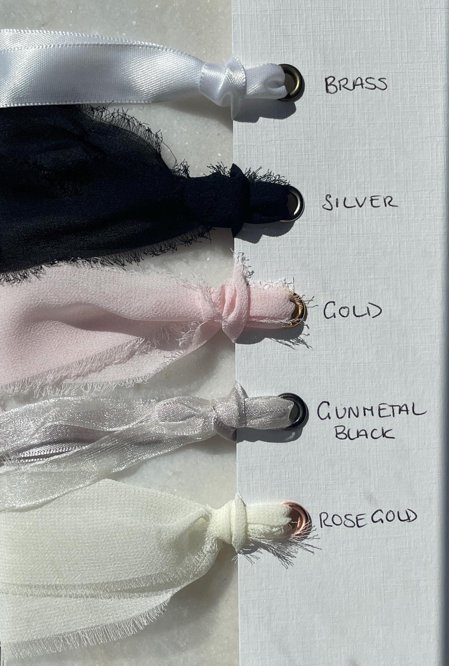 Beautiful Elegant Wedding Menu Placecards Personalised Rivet and Ribbon Bow details
